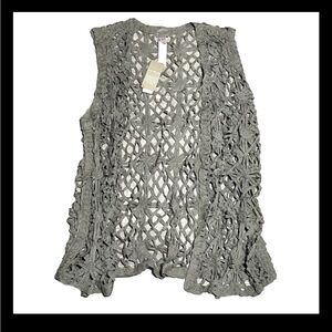NWT Chico’s Boho Crochet Vest Size 3 (XL)